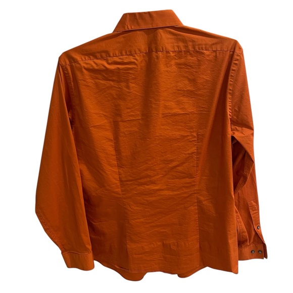 Egara Orange Casual Button Down Shirt - Picture 3 of 3